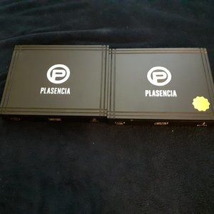 2 Plasencia all wood painted black empty cigar boxes.